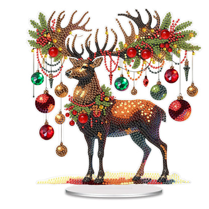 Acrylic Christmas Elk Diamond Painting Desktop Ornaments Bedroom Table Decor