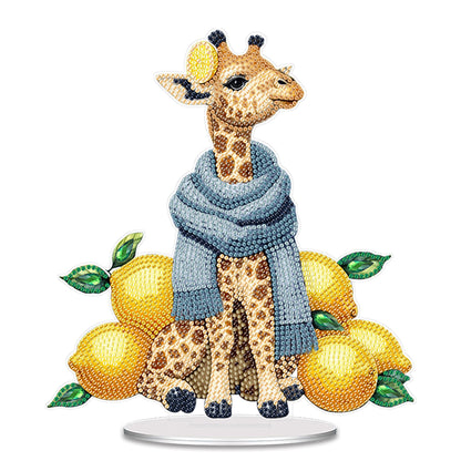 Acrylic Lemon Giraffe Diamond Painting Desktop Ornaments Bedroom Table Decor