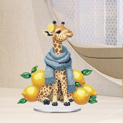 Acrylic Lemon Giraffe Diamond Painting Desktop Ornaments Bedroom Table Decor