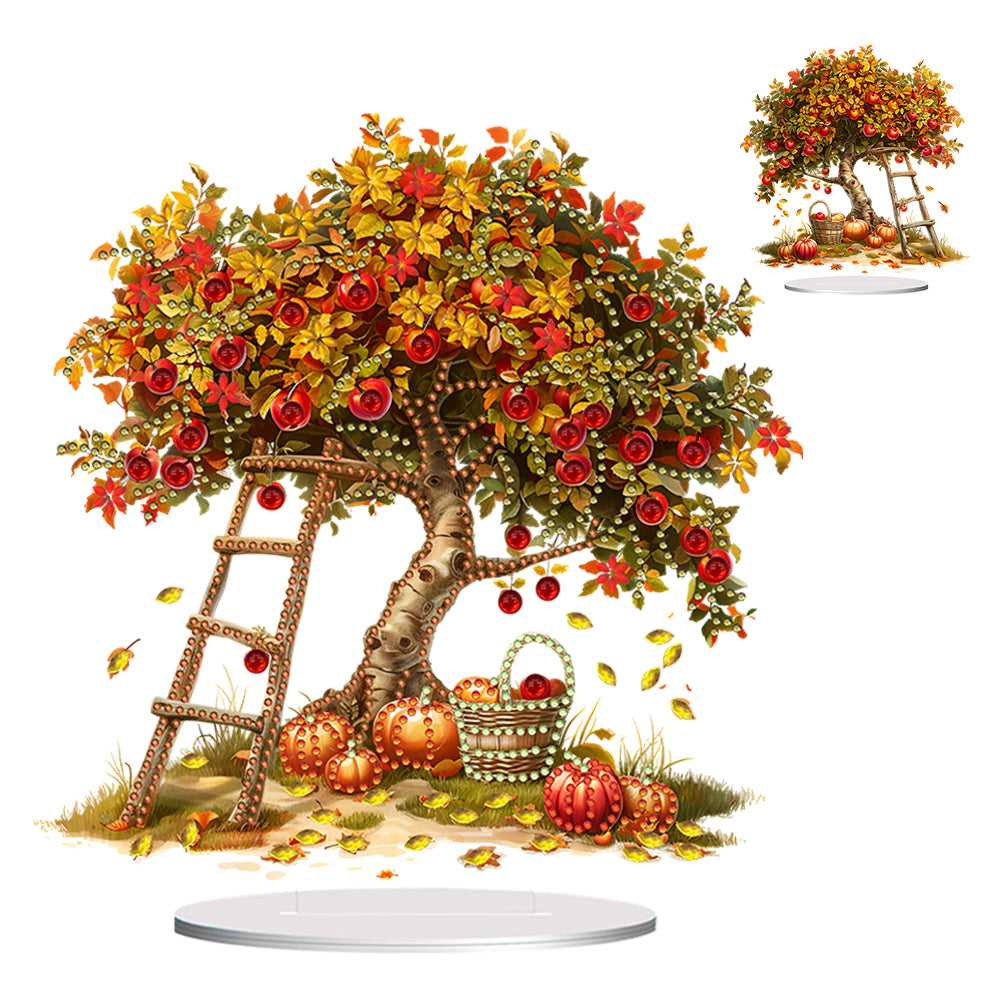 Special Shape Autumn Fruit Tree Desktop Diamond Art Kits Bedroom Table Decor