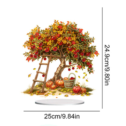Special Shape Autumn Fruit Tree Desktop Diamond Art Kits Bedroom Table Decor