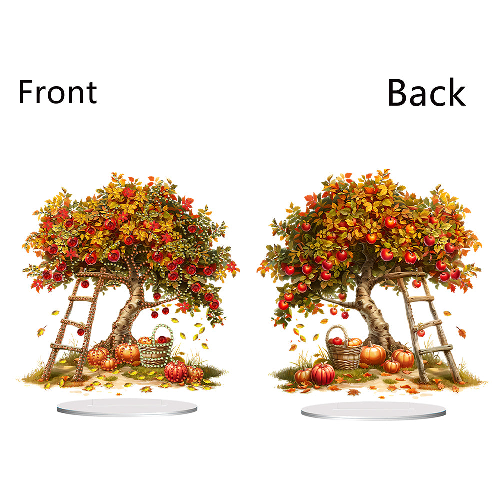 Special Shape Autumn Fruit Tree Desktop Diamond Art Kits Bedroom Table Decor