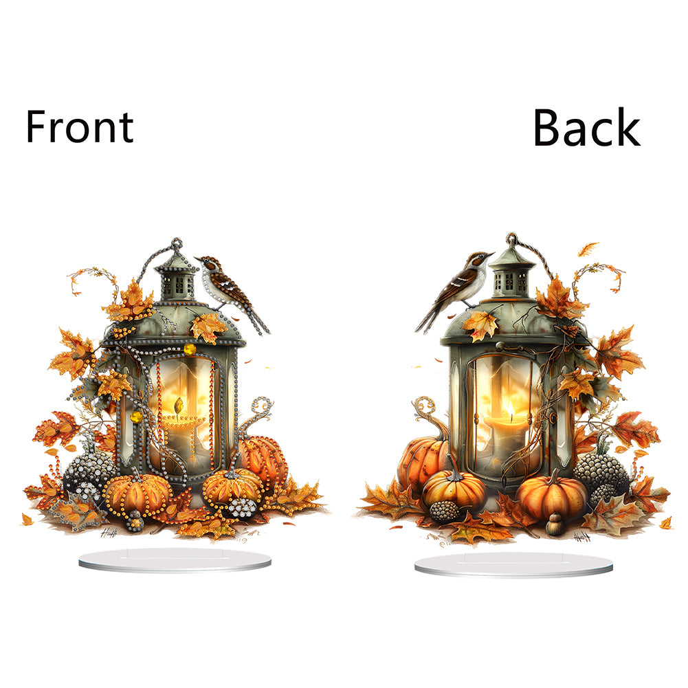 Special Shape Pumpkin Bird Oil Lamp Desktop Diamond Art Kits Bedroom Table Decor