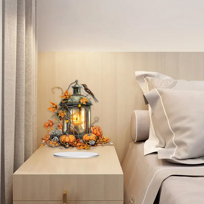Special Shape Pumpkin Bird Oil Lamp Desktop Diamond Art Kits Bedroom Table Decor
