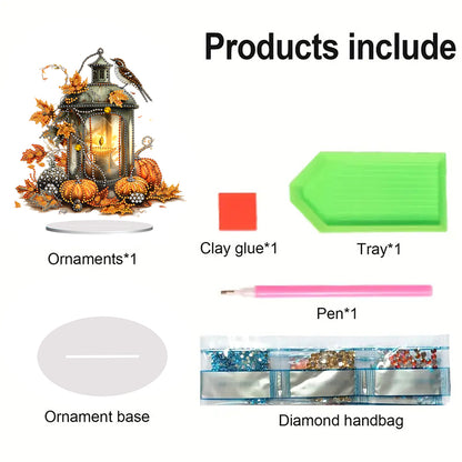 Special Shape Pumpkin Bird Oil Lamp Desktop Diamond Art Kits Bedroom Table Decor