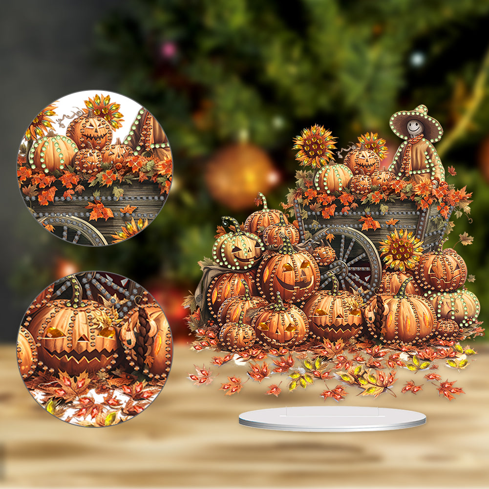 Special Shape Pumpkin Carriage Desktop Diamond Art Kits Bedroom Table Decor