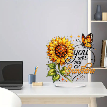 Special Shape Sunflower Moon Diamond Painting Desktop Decorations for Home Decor