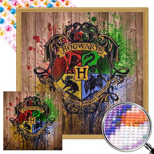 Hogwarts School Emblem - Full AB Round Drill Diamond Painting 40*40CM