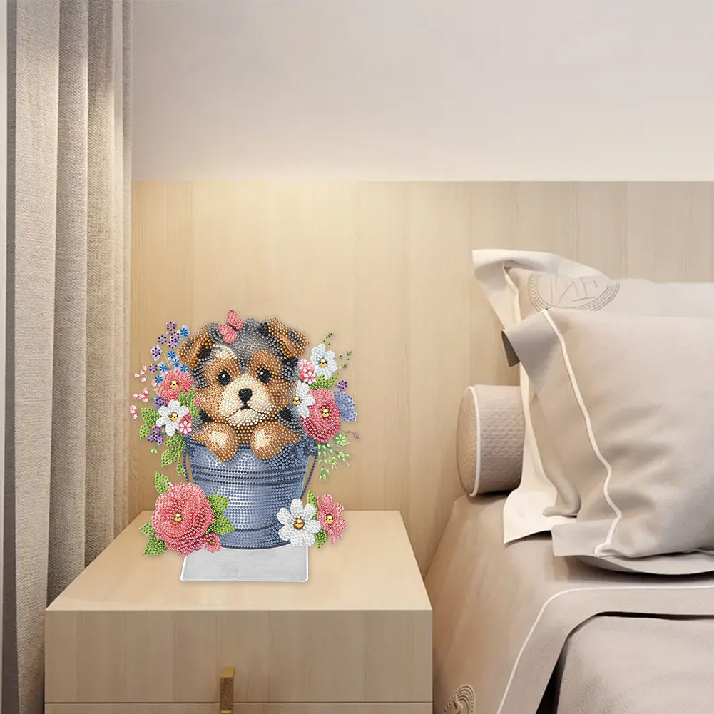 Acrylic Special Shape Puppy 5D DIY Diamond Painting Tabletop Decorations