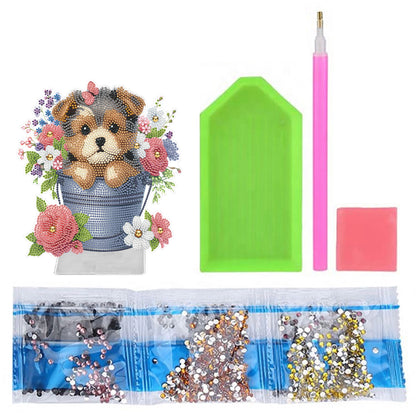 Acrylic Special Shape Puppy 5D DIY Diamond Painting Tabletop Decorations
