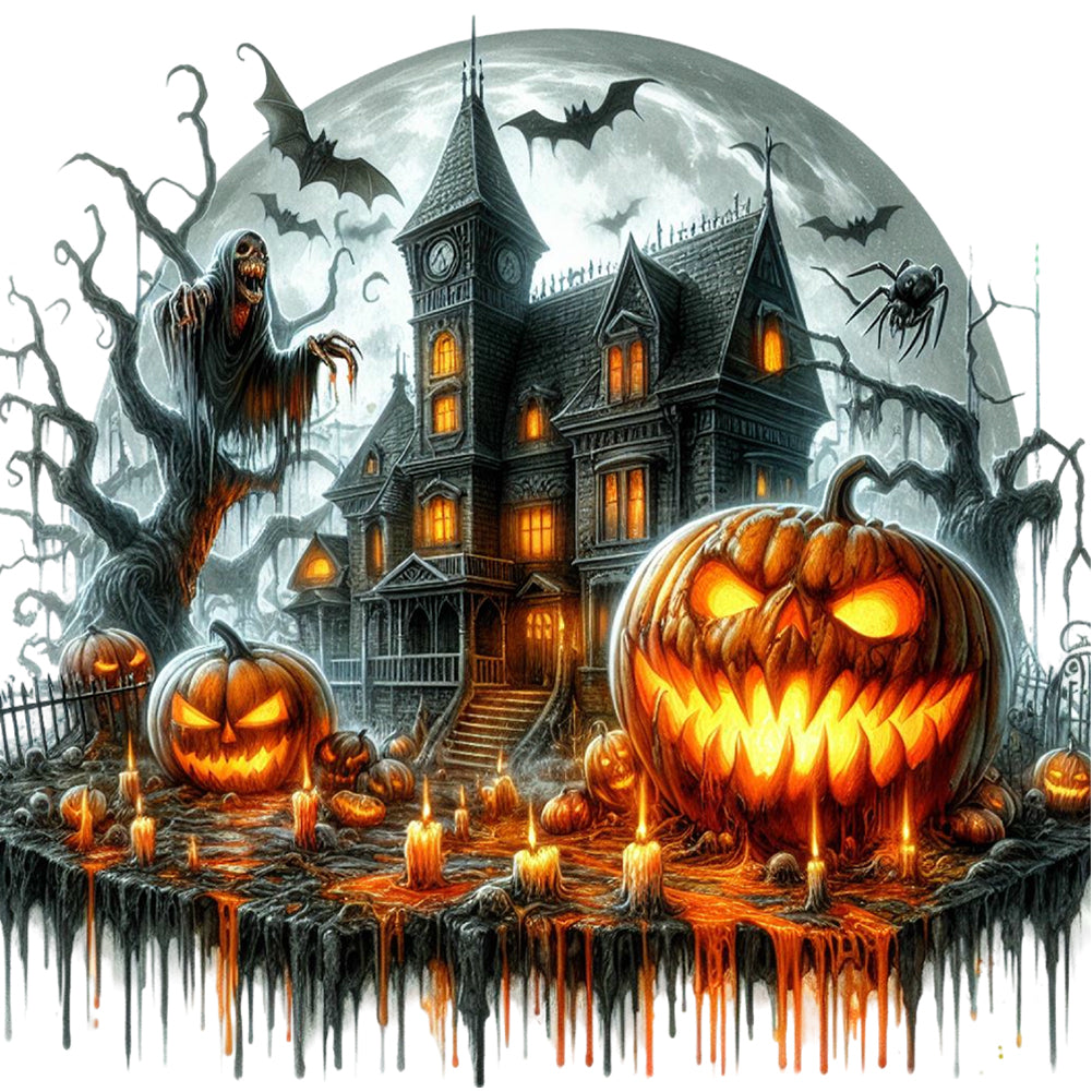 Halloween Horror Nights - Full Round Drill Diamond Painting 40*40CM