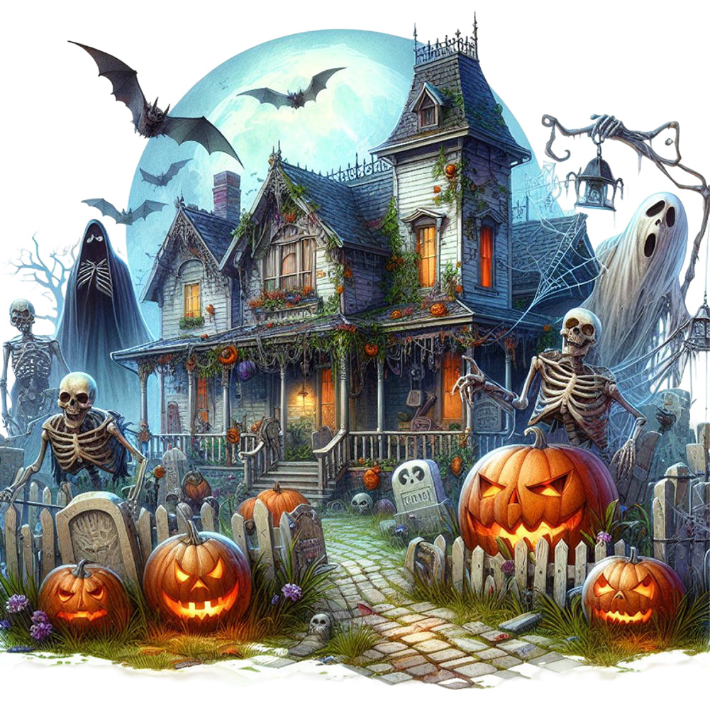 Halloween Horror Nights - Full Round Drill Diamond Painting 40*40CM