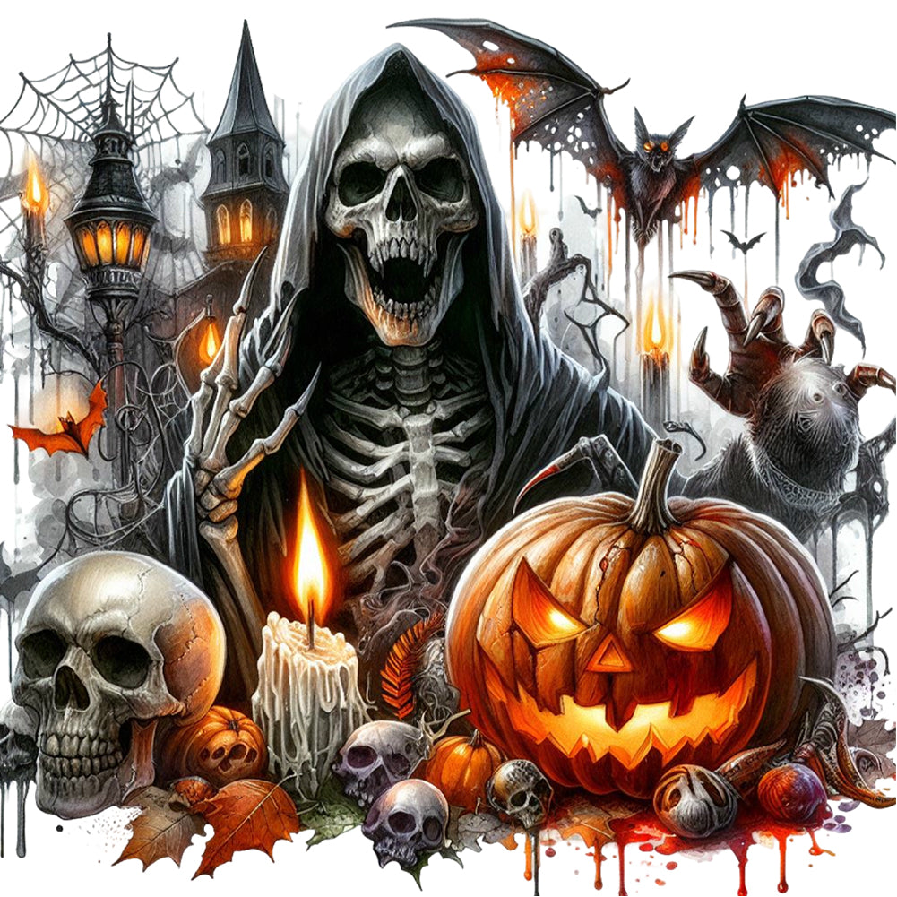 Halloween Horror Nights - Full Round Drill Diamond Painting 40*40CM