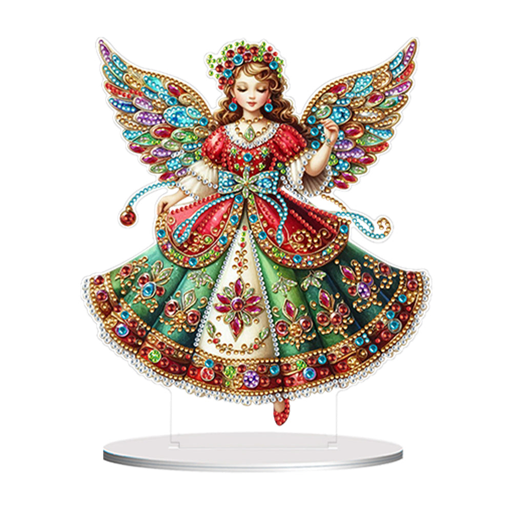 Special Shape Angel Girl Table Top Diamond Painting Ornament Kits for Bedroom