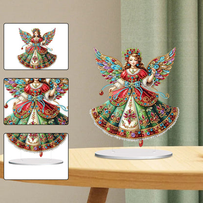 Special Shape Angel Girl Table Top Diamond Painting Ornament Kits for Bedroom