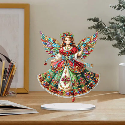 Special Shape Angel Girl Table Top Diamond Painting Ornament Kits for Bedroom