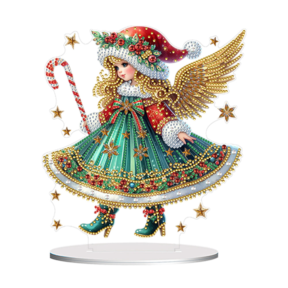 Special Shape Angel Girl Table Top Diamond Painting Ornament Kits for Bedroom