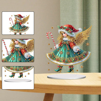 Special Shape Angel Girl Table Top Diamond Painting Ornament Kits for Bedroom