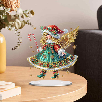 Special Shape Angel Girl Table Top Diamond Painting Ornament Kits for Bedroom