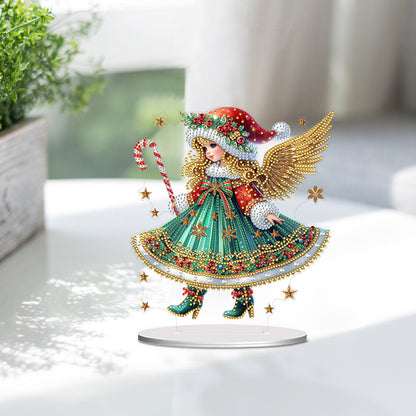 Special Shape Angel Girl Table Top Diamond Painting Ornament Kits for Bedroom
