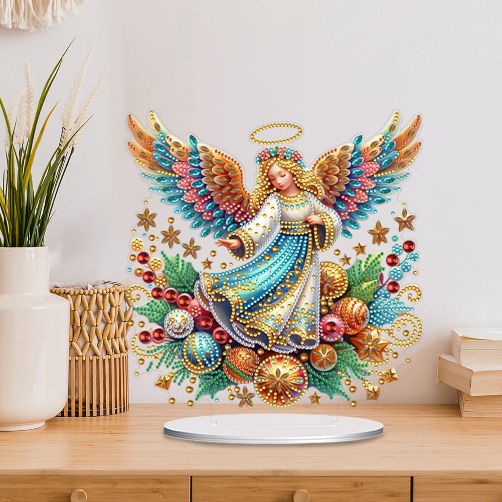 Special Shape Angel Girl Table Top Diamond Painting Ornament Kits for Bedroom