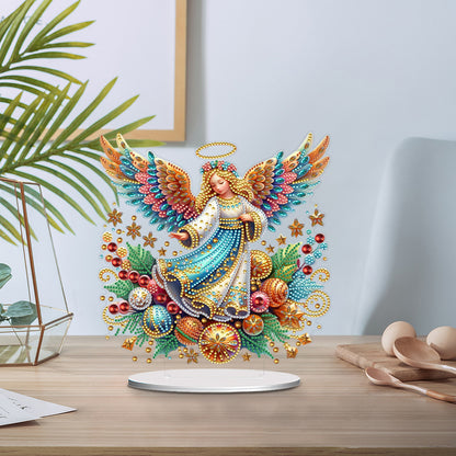 Special Shape Angel Girl Table Top Diamond Painting Ornament Kits for Bedroom