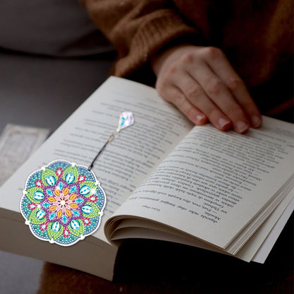2Pcs Special Shape Colorful Mandala Diamond Painting Bookmark Art Projects