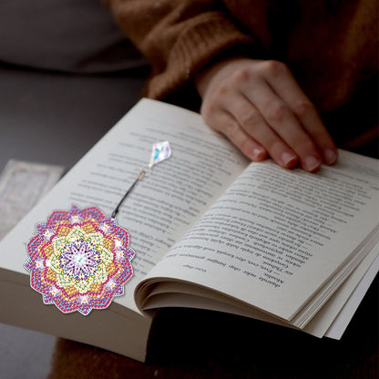 2Pcs Special Shape Colorful Mandala Diamond Painting Bookmark Art Projects