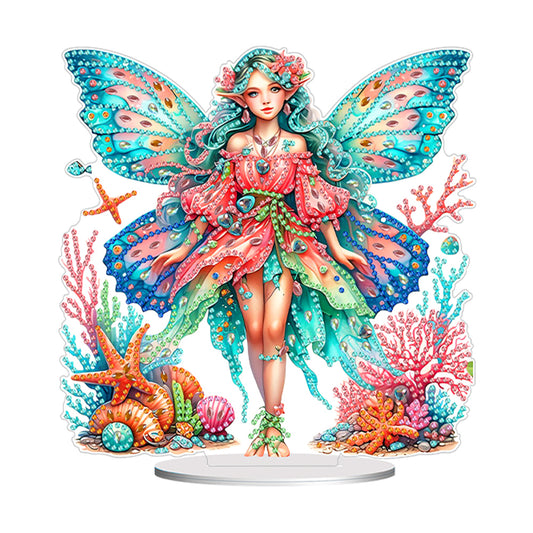 Acrylic Butterfly Fairy Girl 5D DIY Diamond Art Tabletop Decorations Home Decor