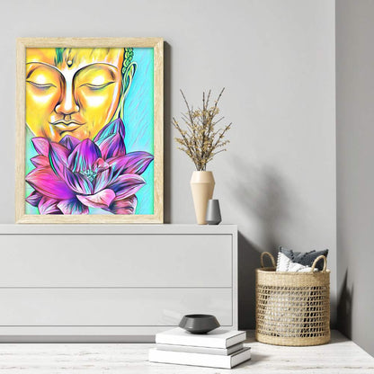 Buddha Lotus - Full Round Drill Diamond Painting 50*60CM