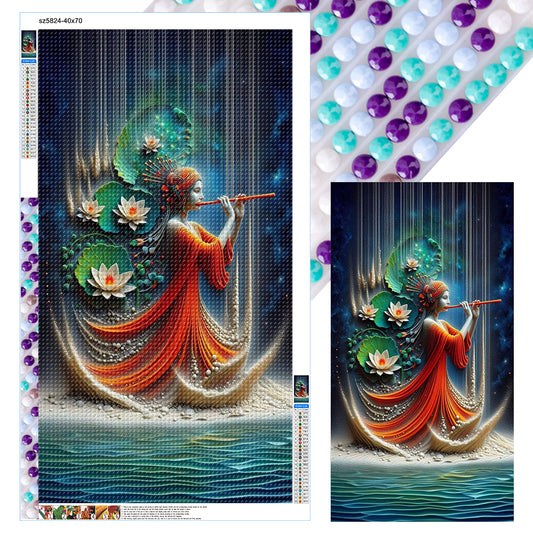 Lotus Saint - Full Round Drill Diamond Painting 40*70CM