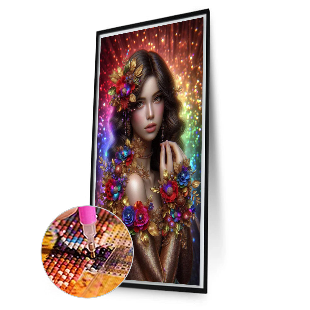 Shining Goddess - Full Round Drill Diamond Painting 40*70CM