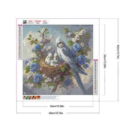 Parrot - Full Round Drill Diamond Painting 40*40CM