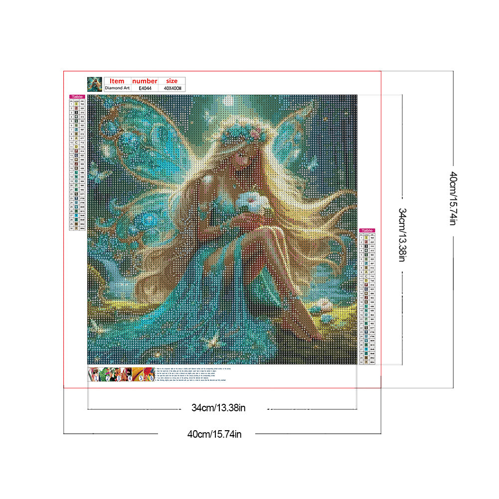 Butterfly Girl - Full Round Drill Diamond Painting 40*40CM