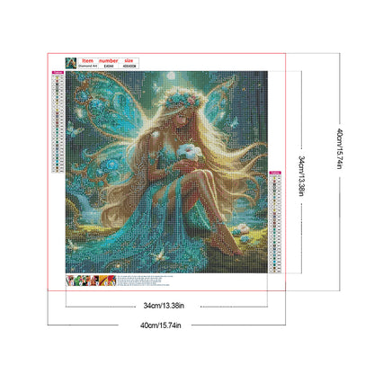 Butterfly Girl - Full Round Drill Diamond Painting 40*40CM