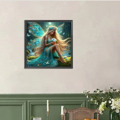 Butterfly Girl - Full Round Drill Diamond Painting 40*40CM