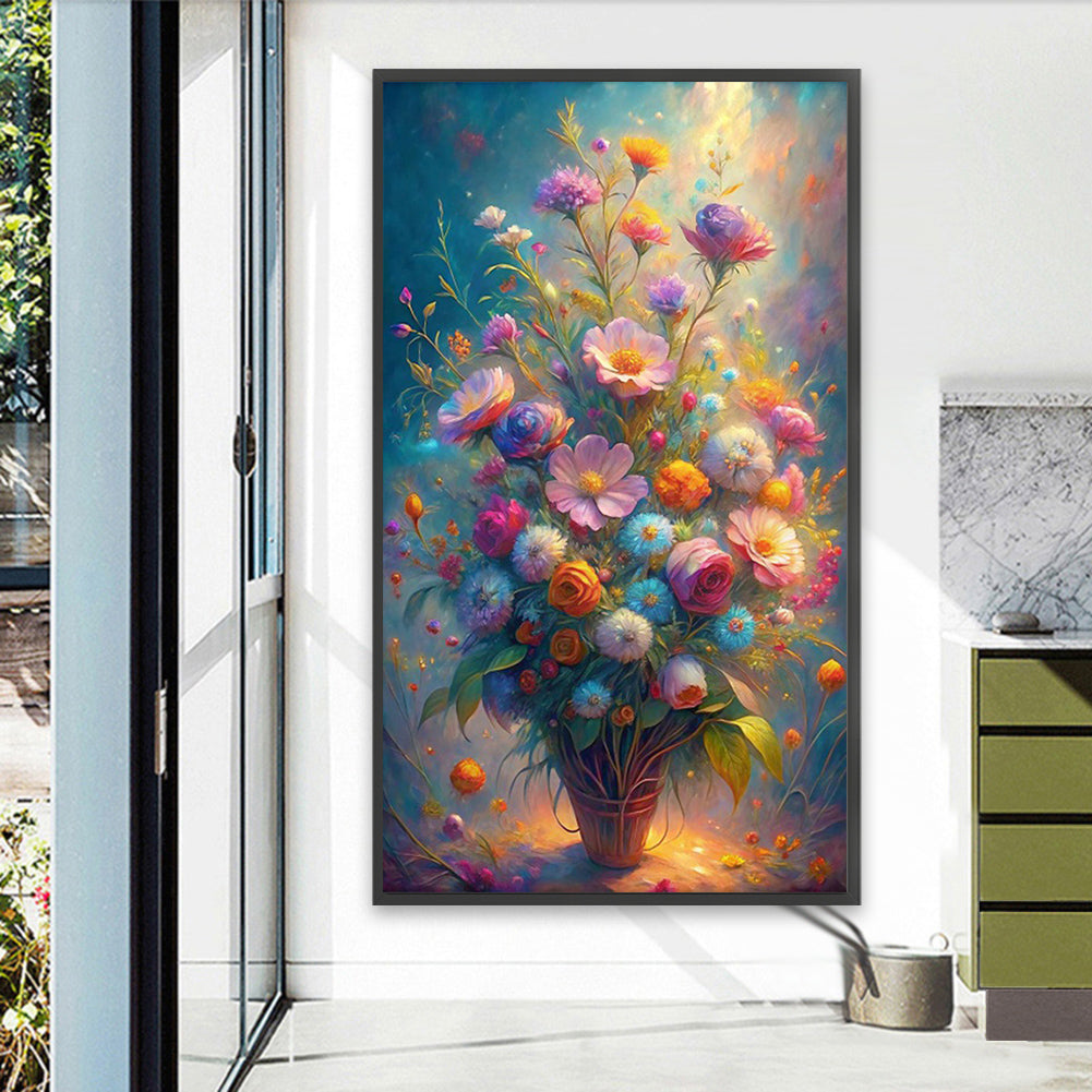 Flower Pots - Full AB Round Drill Diamond Painting 40*70CM