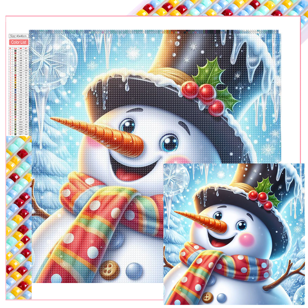 Christmas Snowman - Full Square Drill Diamond Painting 30*30CM