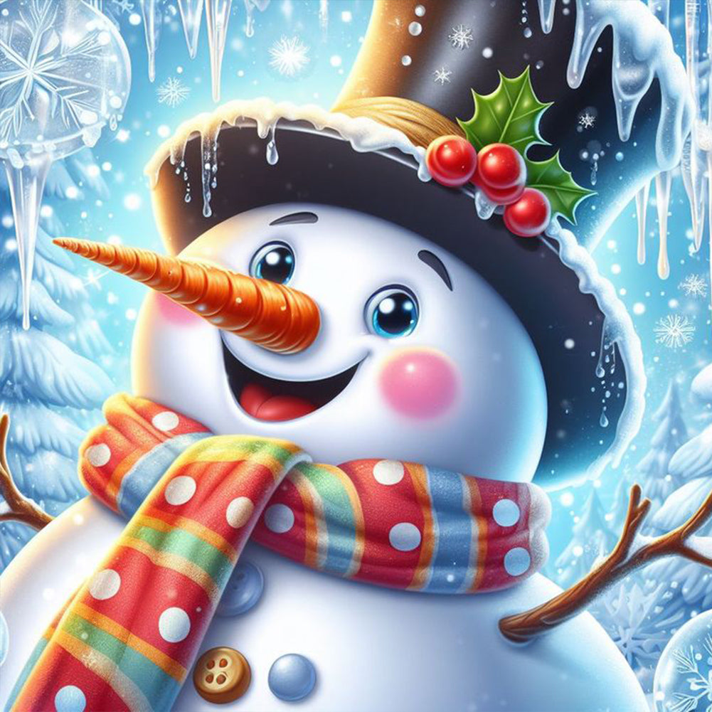 Christmas Snowman - Full Square Drill Diamond Painting 30*30CM