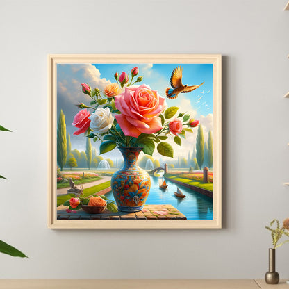 Vase Bouquet - Full Round Drill Diamond Painting 40*40CM