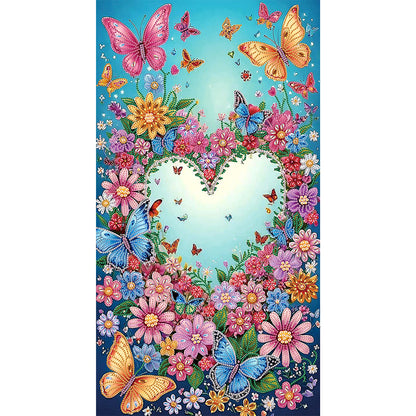 Love Flowers - Special Shaped Drill Diamond Painting 40*70CM