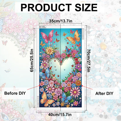 Love Flowers - Special Shaped Drill Diamond Painting 40*70CM