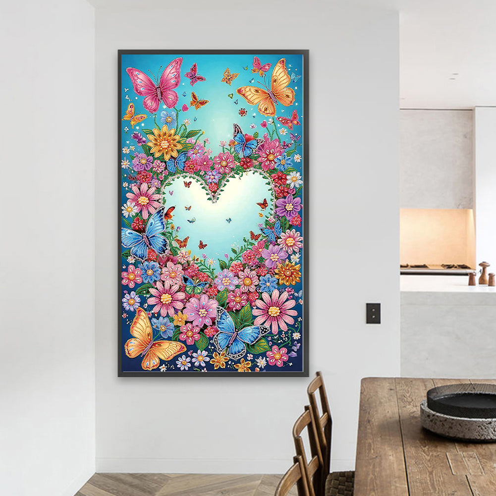 Love Flowers - Special Shaped Drill Diamond Painting 40*70CM