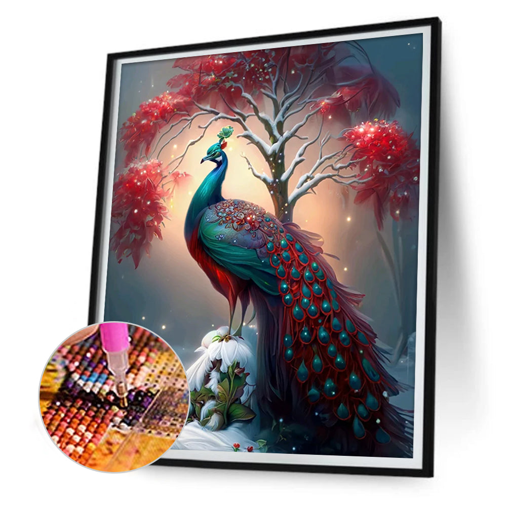 Peacock - Full Round Drill Diamond Painting 50*60CM