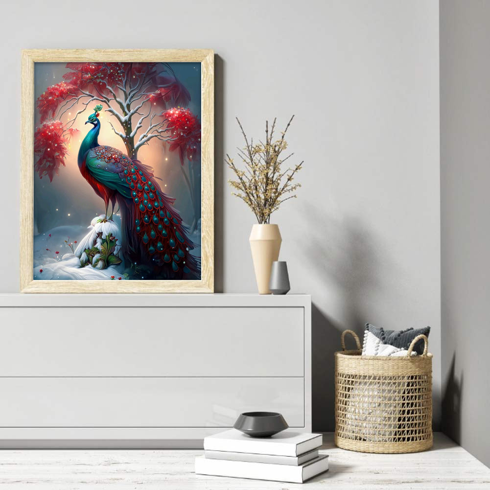 Peacock - Full Round Drill Diamond Painting 50*60CM