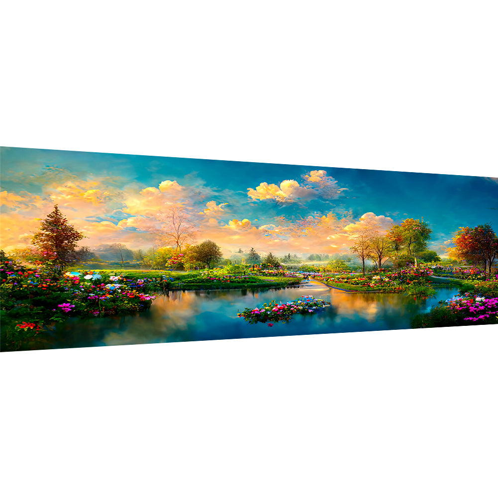 Beautiful Scenery - Full Round Drill Diamond Painting 100*40CM