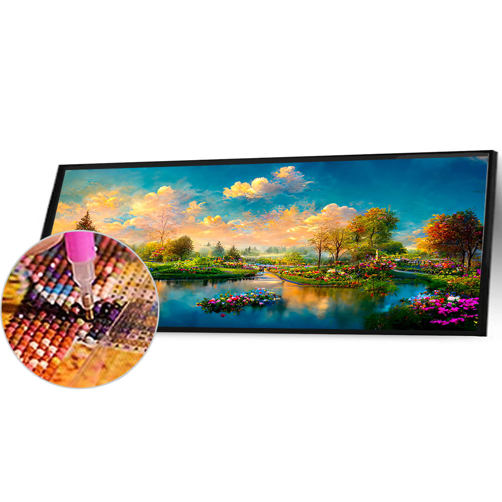 Beautiful Scenery - Full Round Drill Diamond Painting 100*40CM