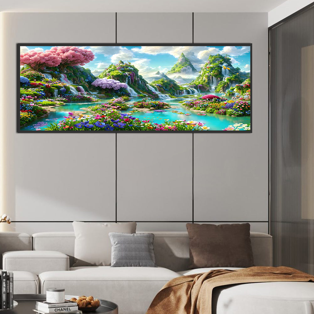 Beautiful Scenery - Full Round Drill Diamond Painting 100*40CM