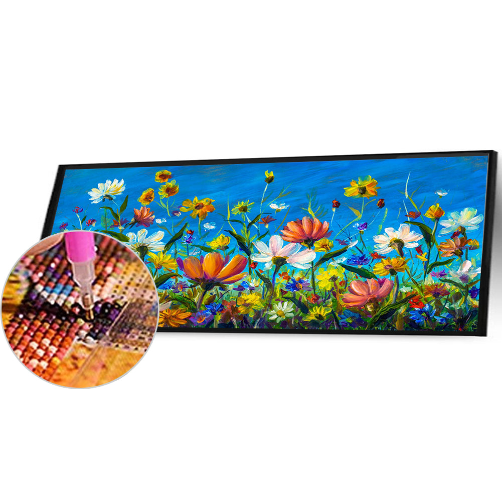 Beautiful Flowers - Full Round Drill Diamond Painting 100*40CM