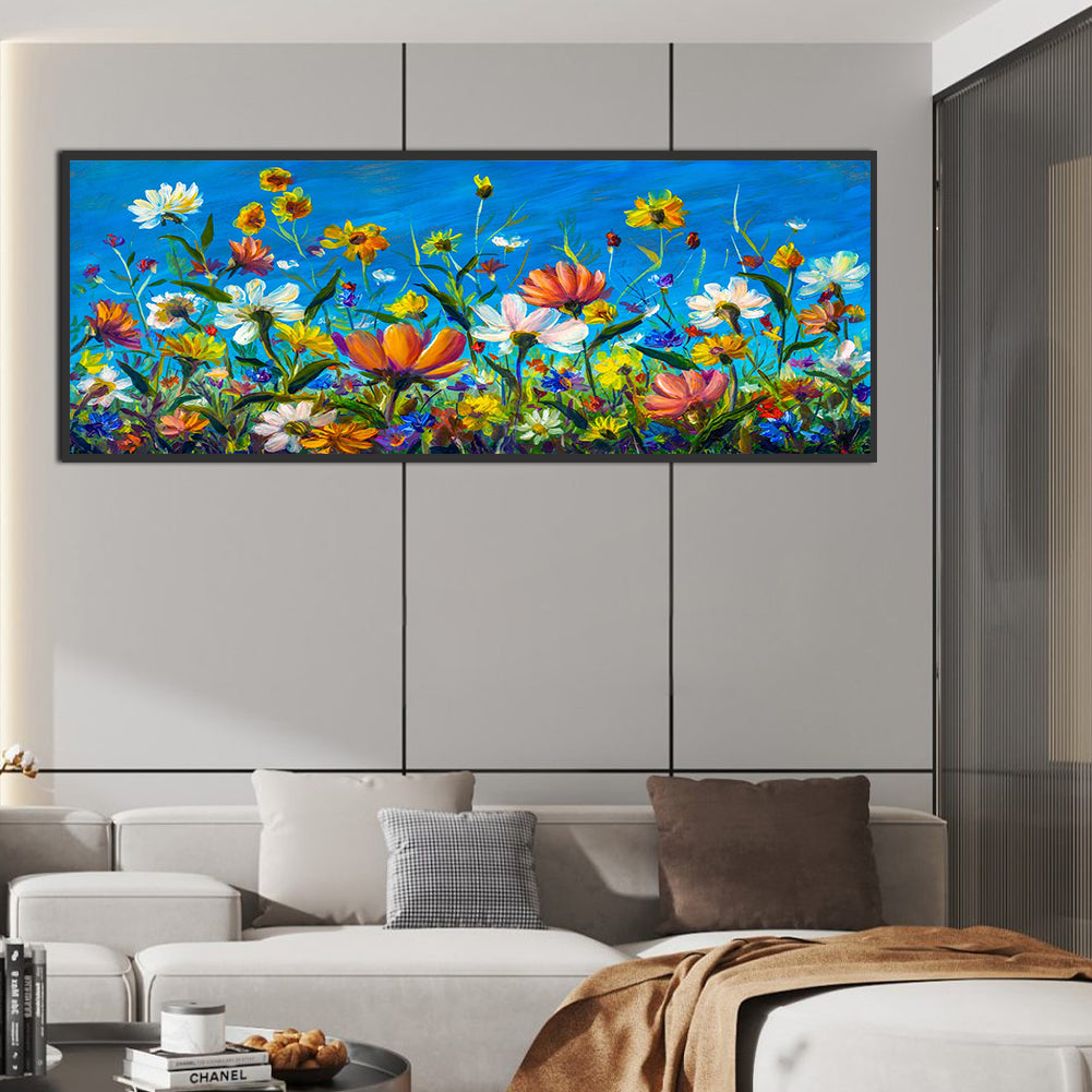 Beautiful Flowers - Full Round Drill Diamond Painting 100*40CM
